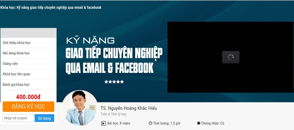 Khóa học Kỹ năng giao tiếp qua email và Facebook -  Giảng viên Nguyễn Hoàng Khắc Hiếu